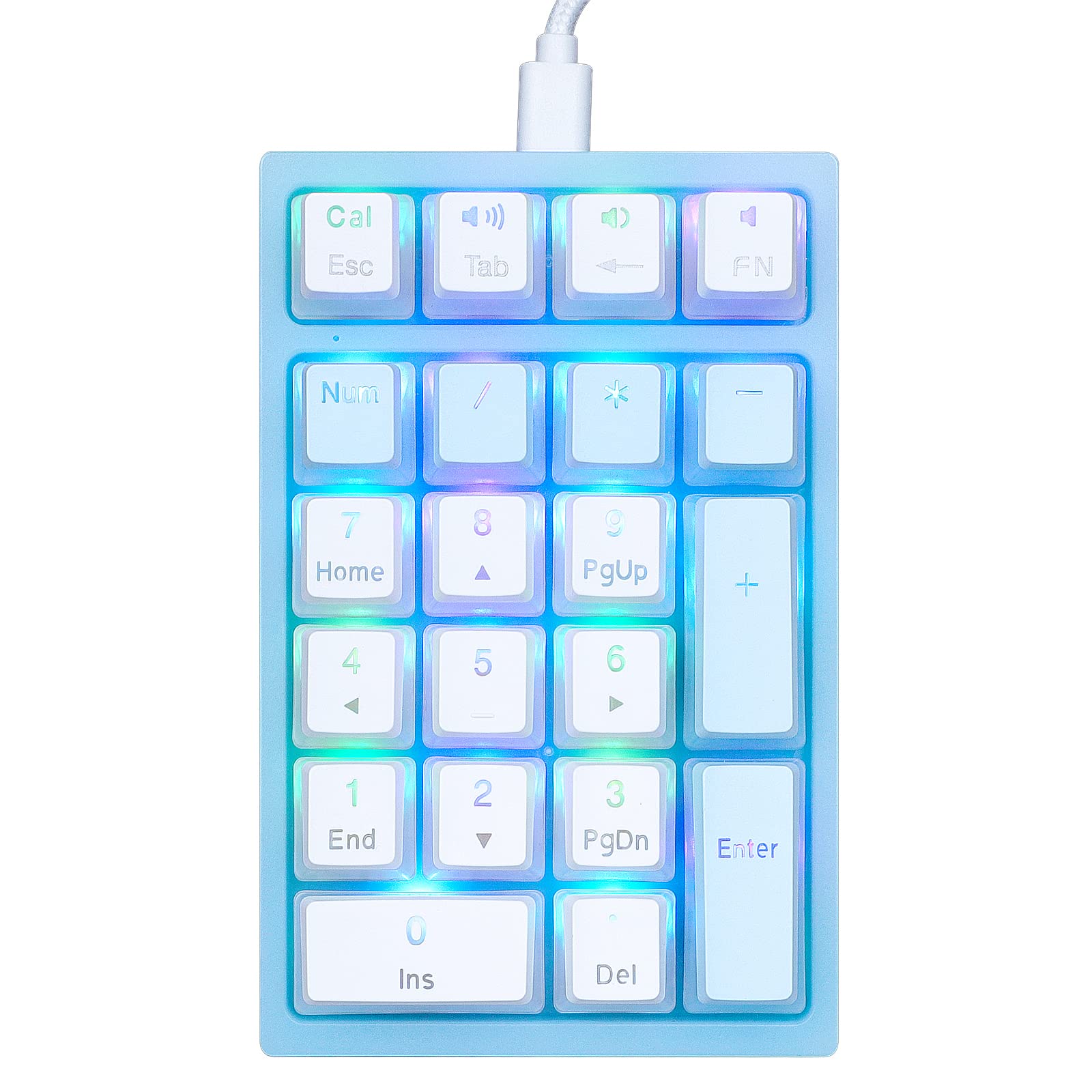 Buy KOLMAX Mechanical Numeric Keypad with PBT Pudding Keycaps Yellow