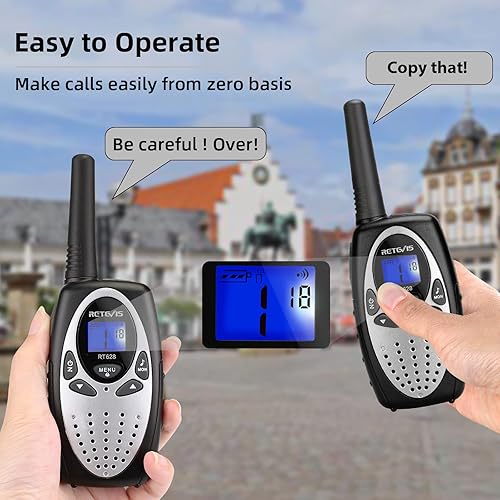 Miniatura 4 de Retevis RT628 Walkie Talkies para niños, paquete de 2 regalos para niños y niñas, paquete con Walkie Talkies recargables RT45 de radio de 2 vías de