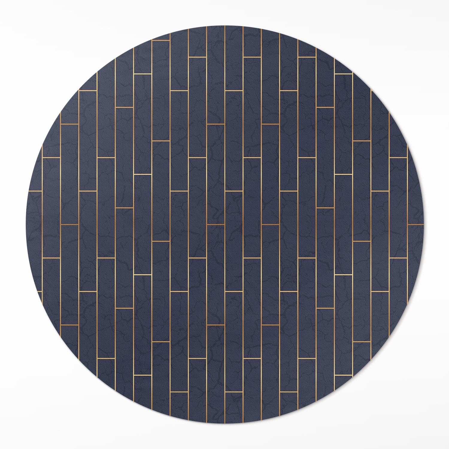 Tapis Vinyle ø130 cm Rond de Sol Cuisine et Salon Modèle Piste de Danse Sombre