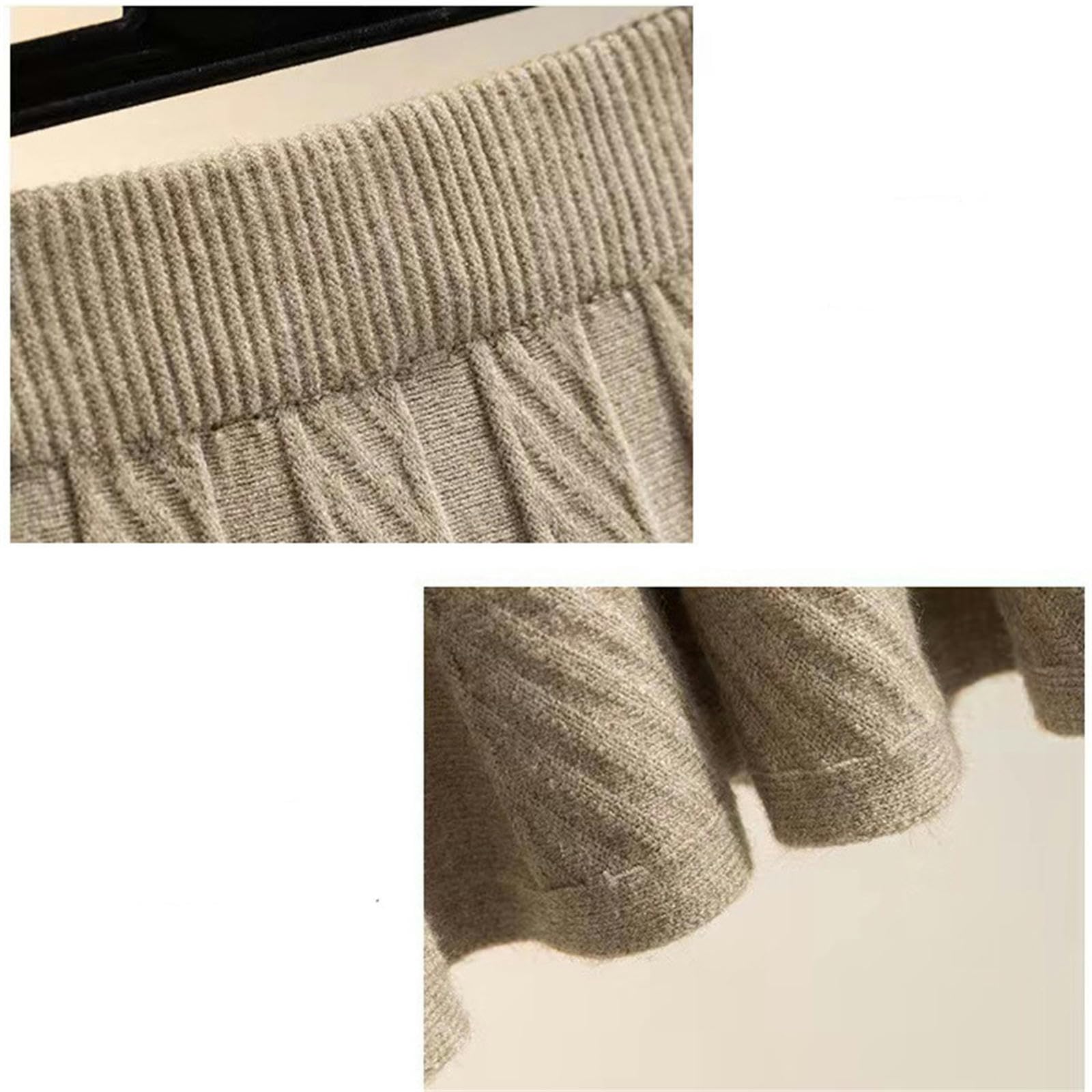 Strickrock Damen Fester Gebratener Teig Twists Strickrock High Waist Thread Wolle A-Linie Rock-schwarz-one Size Fits All (40kg-70kg)