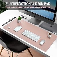 Vista 2 de Knodel - Alfombrilla de escritorio, para mouse, impermeable para escritorio, de cuero para teclado y mouse, protector de escritorio para oficina