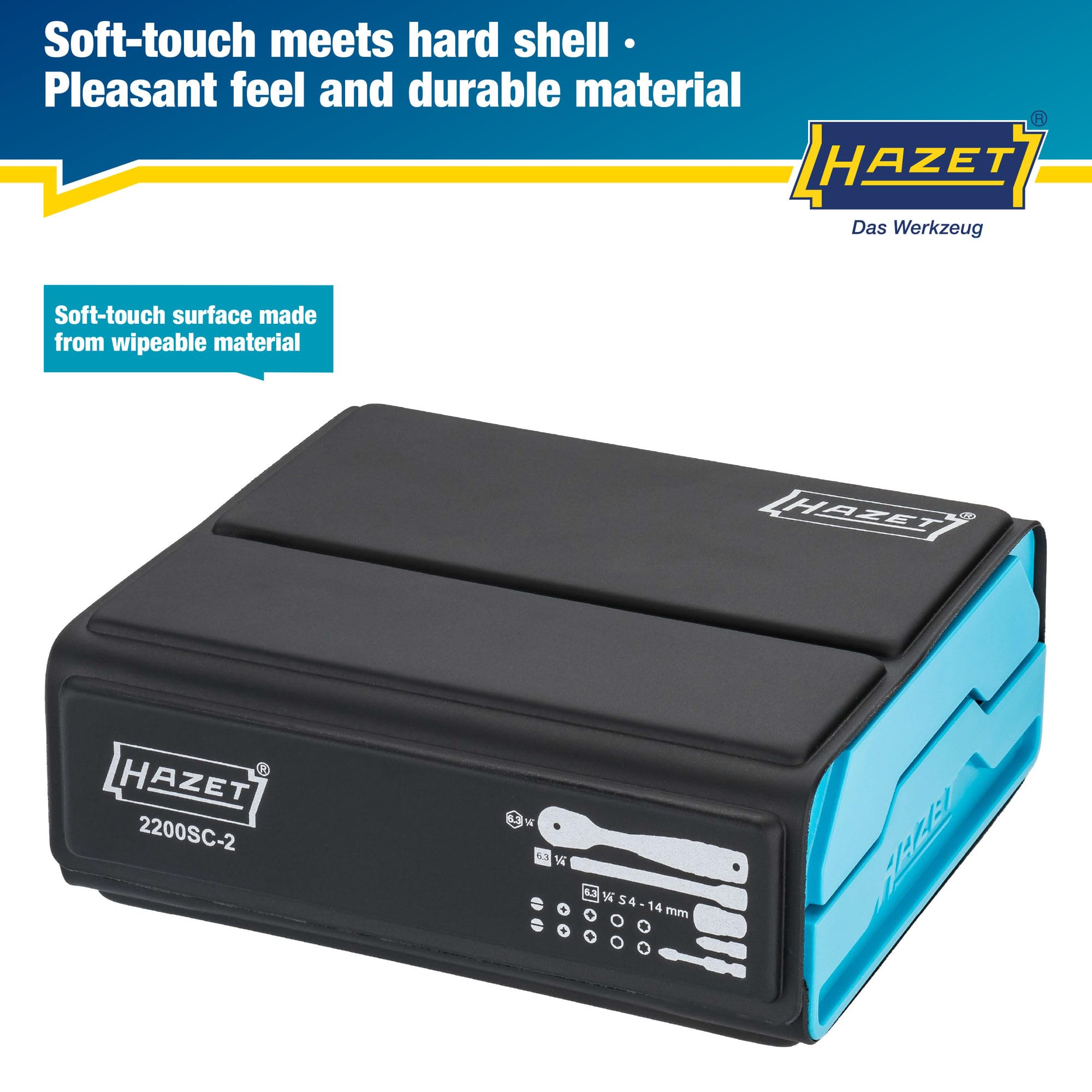 Hazet Conjunto de chave inglesa e brocas SmartCase 2200SC-2