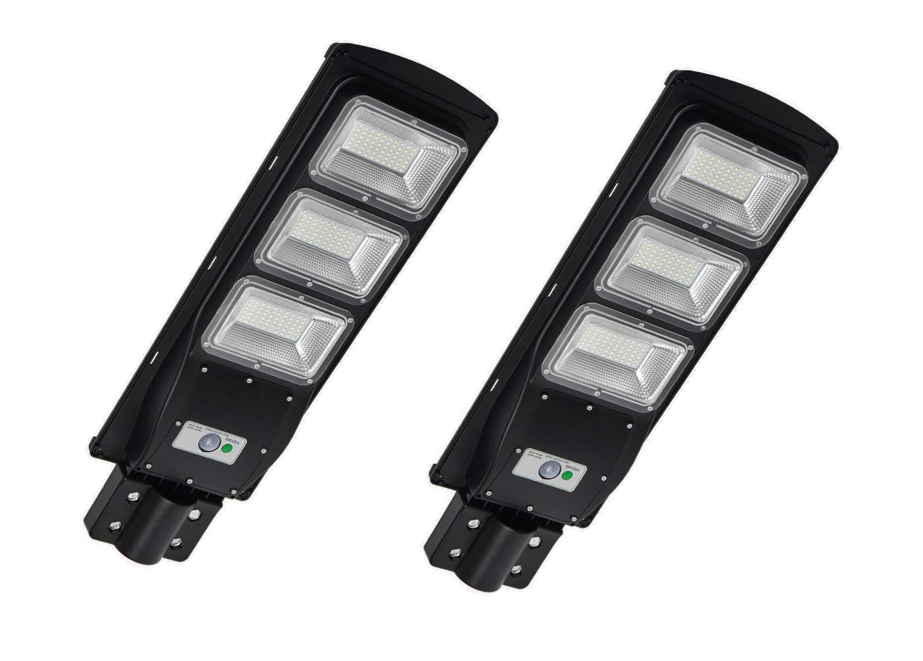 TEMPO DI SALDI Coppia Di Lampioni A Led 90W Con Pannello Solare Crepuscolare E Telecomando
