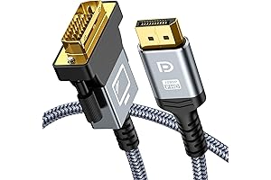 Capshi DisplayPort to DVI Cable 6ft, DP Display Port to DVI D Cable Adapter
