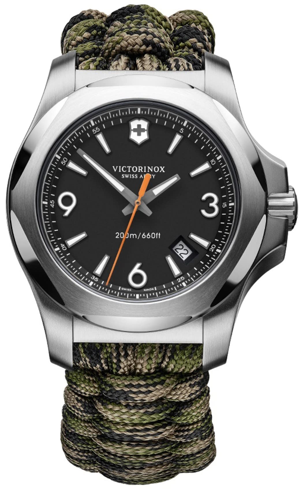 Victorinox I.N.O.X Ø 43 mm Reloj de Pulsera de Hombre, Swiss Made, Cuarzo analógico, Sumergible hasta 200 m, Cristal de Zafiro