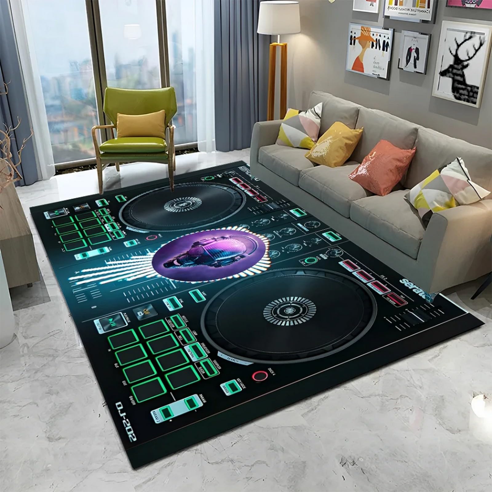 Tapis de chambre instruments de musique fini les glissades avec le 3D