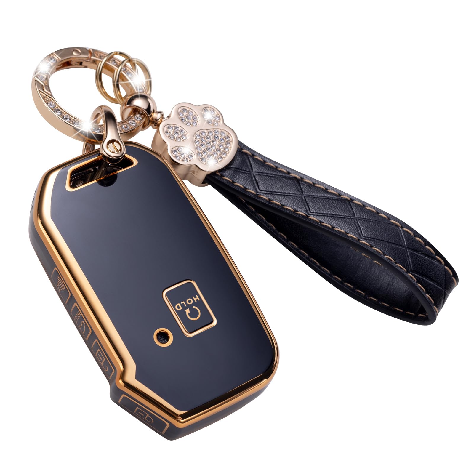 Jiazpai for Kia Key Fob Cover, Key Case Shell Compatible with Kia Cerato Ceed Forte NIRO Sorento Seltos Sportage Soul Telluride Remote Smart Key