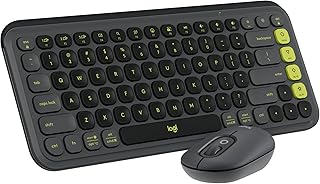 Logitech POP ICON Combo, Bluetooth Keyboard and Mouse Combo, Comfortable Typing, programmable Keys and Buttons, Quiet clic Price In India