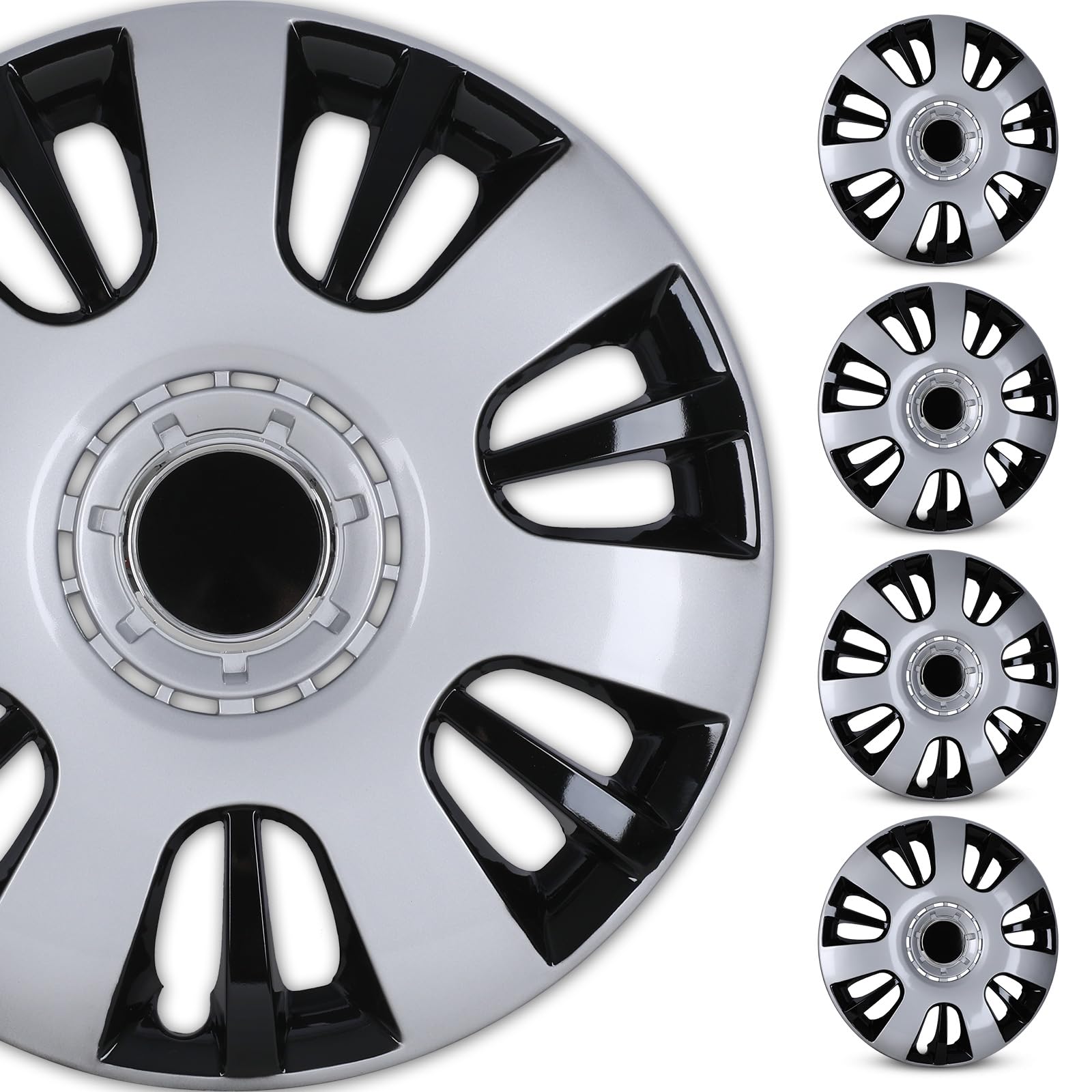 ABS Plastic Wheel Covers WOLFSTORM 16-Inch Wheel Hubcaps (Set Of 4 ...