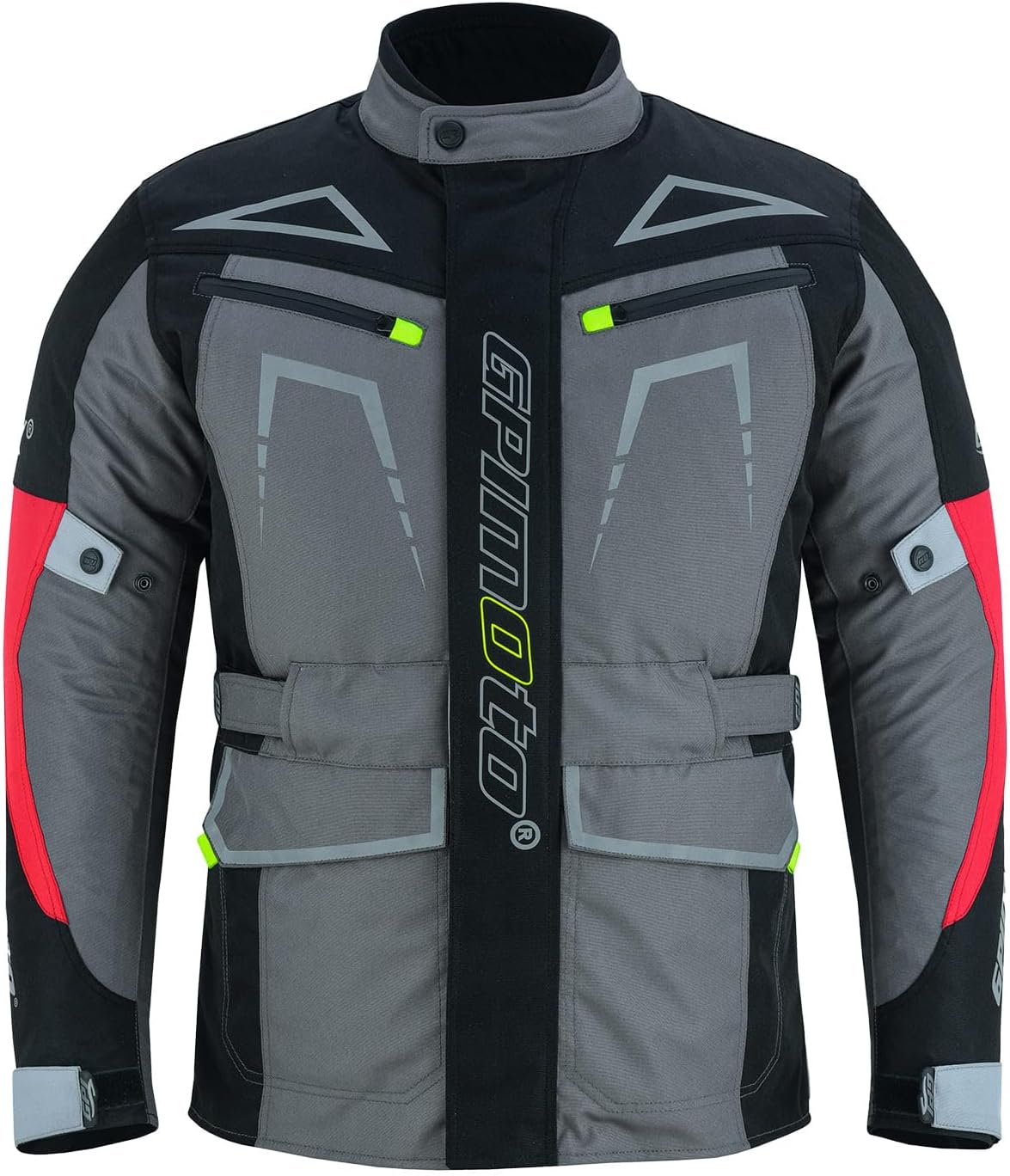 GPI MOTO Adventure/Touring Motorcycle Jacket for Men Oxford Fabric Detachable Liner for enduro Biker CE Armor & Waterproof