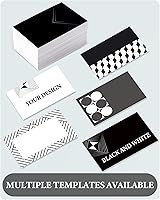 Vista 2 de Tarjetas de visita personalizadas con tu logotipo, tarjetas de visita personalizables en la parte delantera y trasera, 100 tarjetas de visita