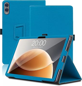Case for Teclast T65 13.4 inch, Teclast T65 Tablet Case, Folding Stand Protective Cover with Pencil Holder and Wrist Strap, Full Protection. Light Blue