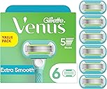 Gillette Venus Extra Smooth Womens Razor Blade Refills, 6 Count, Designed for a Close, Smooth Shave