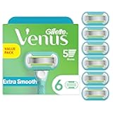 Extra Smooth Womens Razor Blade Refills, 6 Count, Designed for a Close, Smooth Shave