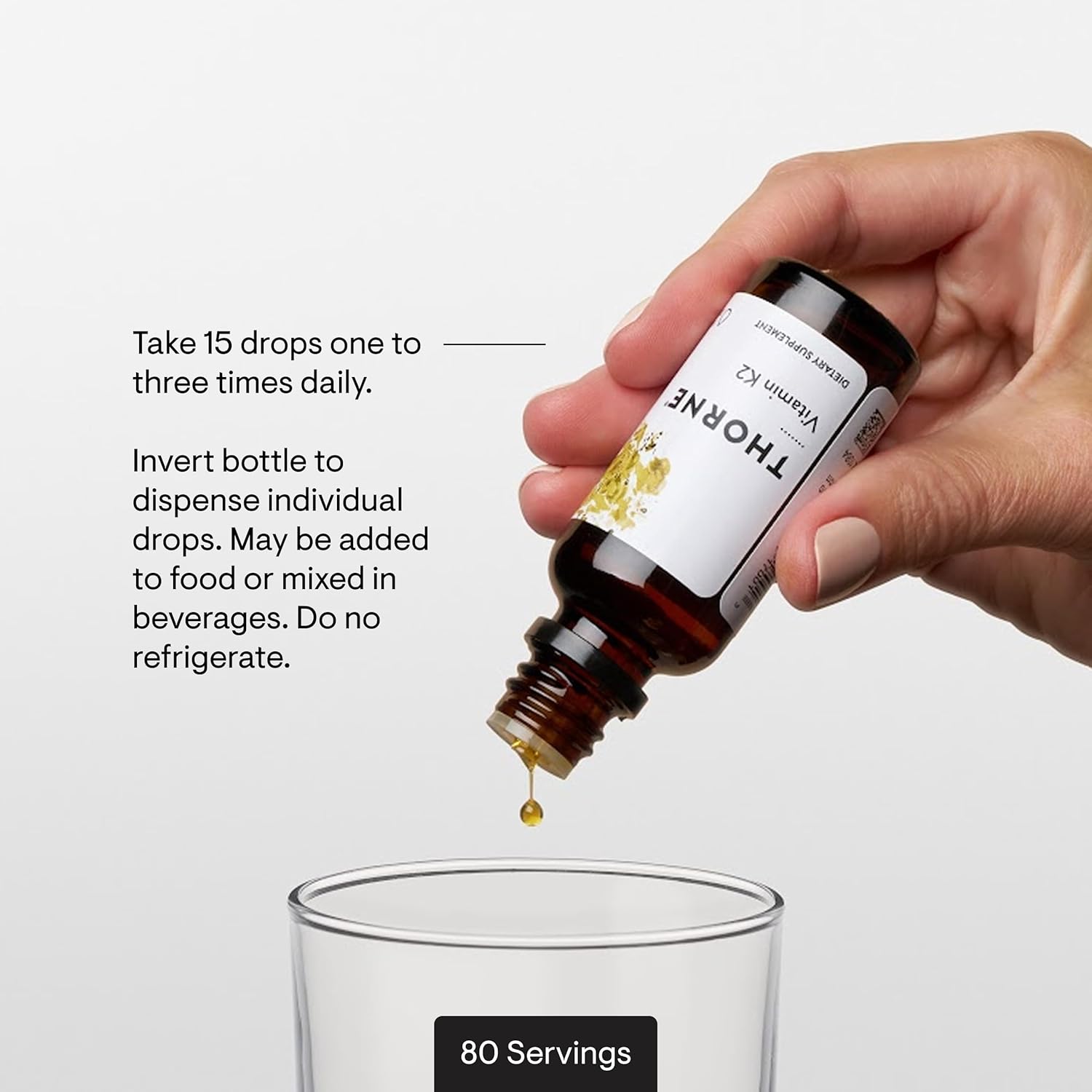 THORNE - Vitamin K2 - Concentrated Vitamin K2 (as MK-4) Liquid Supplement - Supports Bone, Heart & and Blood Vessel Health* - Third-Party Certified - Gluten, Dairy & Soy-Free - 1 Fl Oz