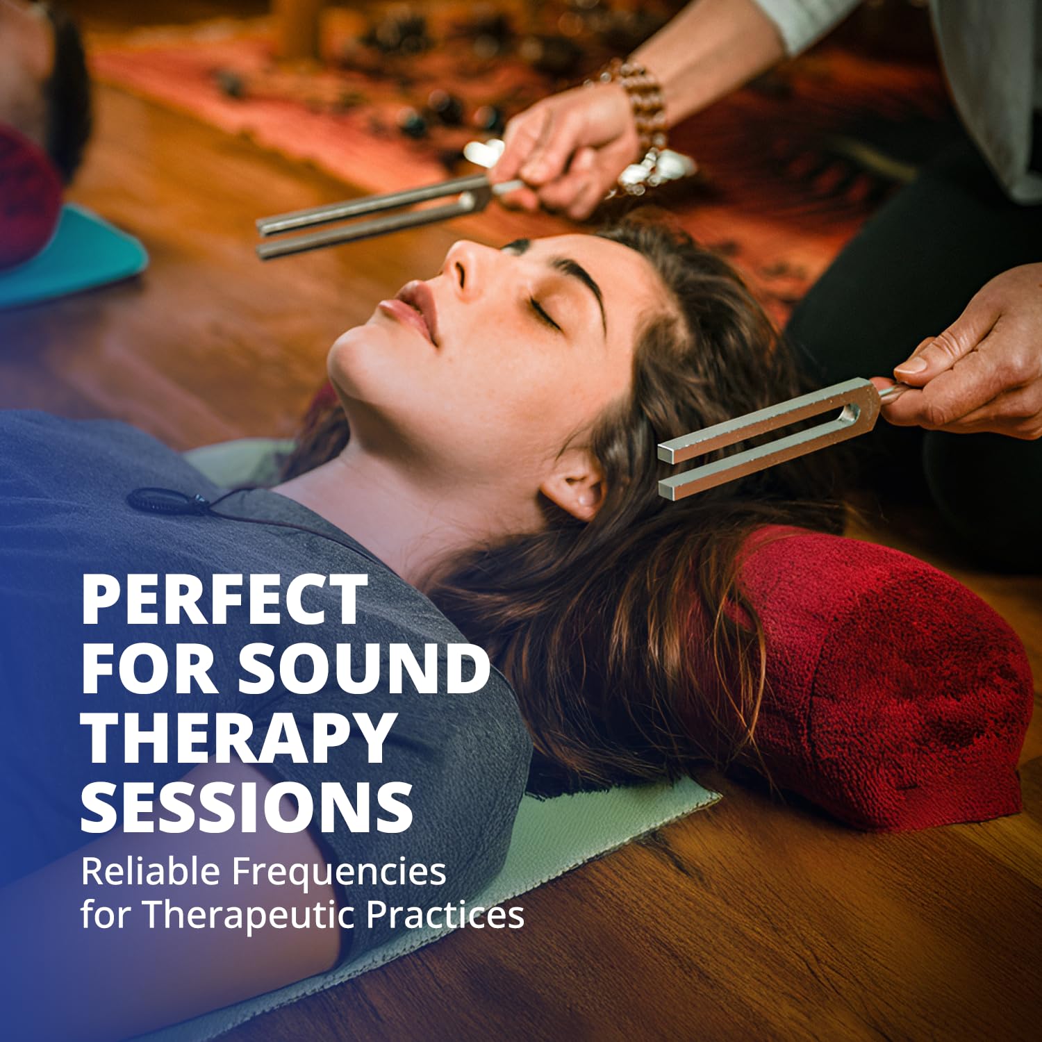 United Scientific Tuning Fork Set of 13 with Dual-Ended Mallet – 13 Aluminum Alloy Forks in Wooden Storage Box – For Sound Wave Physics Science Experiments – Frequencies 100 Hz to 4096 Hz Tuning Forks