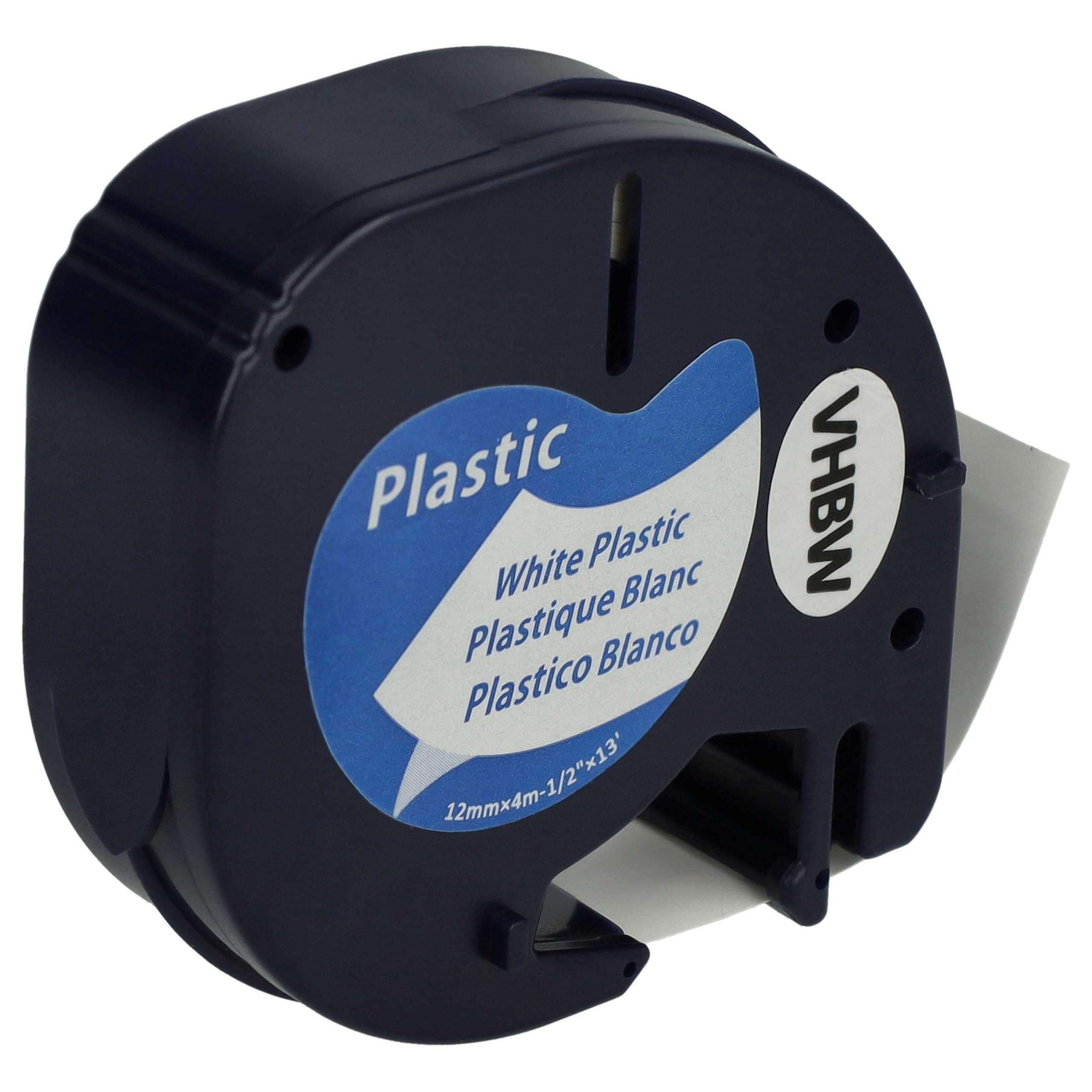 vhbw 5x Schriftband-Kassette Plastik kompatibel mit Dymo LetraTag LT-100H