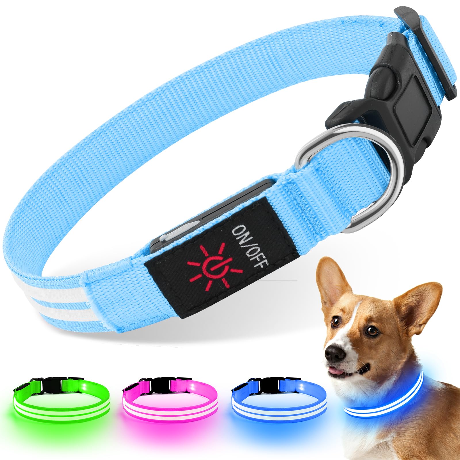 Leuchthalsband Hund,Hundehalsband Leuchtend,leuchth Produktbild-Vorschau 3