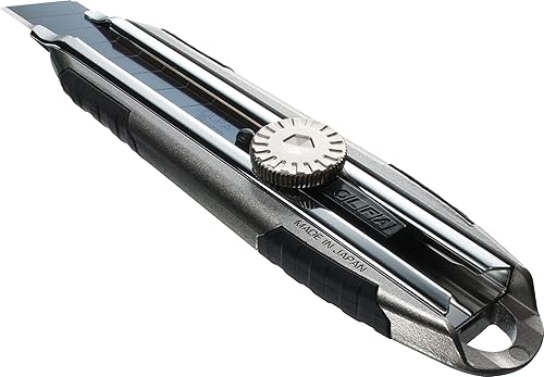 Miniatura 7 de OLFA Cuchillo utilitario resistente de 0.709 in (MXP-L) - Cuchillo de precisión de agarre antideslizante multiusos con mango de aluminio y hoja a