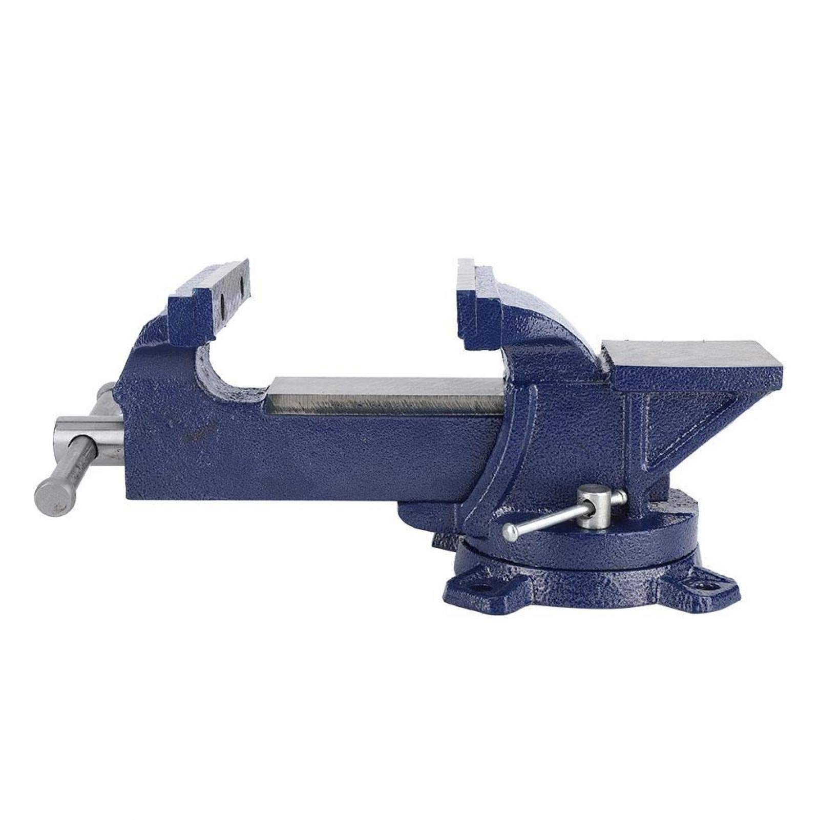 Tornillo de banco con yunque para mesa, 5"Tornillo de banco con base giratoria de 360 ° Abrazadera para mesa de servicio pesado con yunque