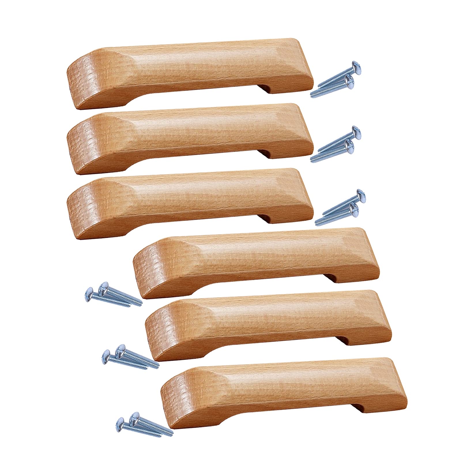 Poignées de porte en bois de garde-robe en essence de bois massif premium 96mm
