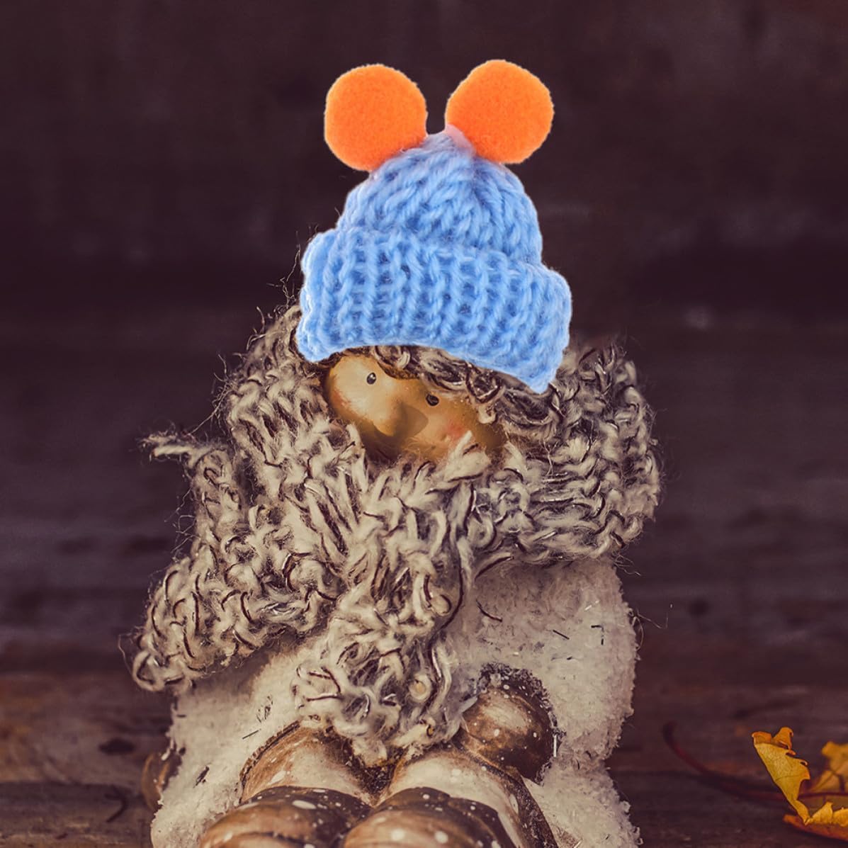 100pcs Mini Knit Hat Accessories for Doll DIY Decoration Woolen Yarn