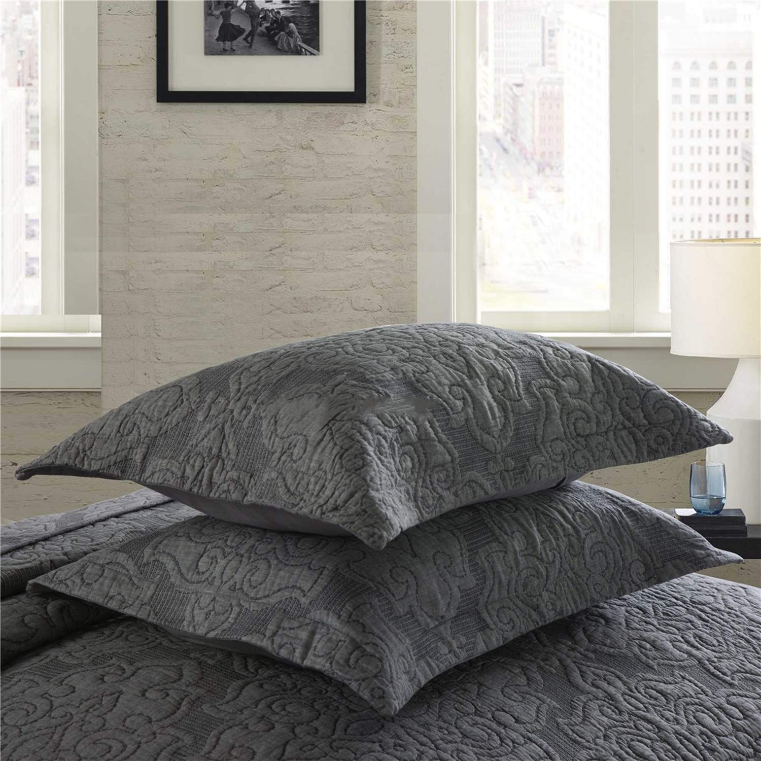 キルトケット/マルチカバー/ベッドカバー/ソファカバー3点セット