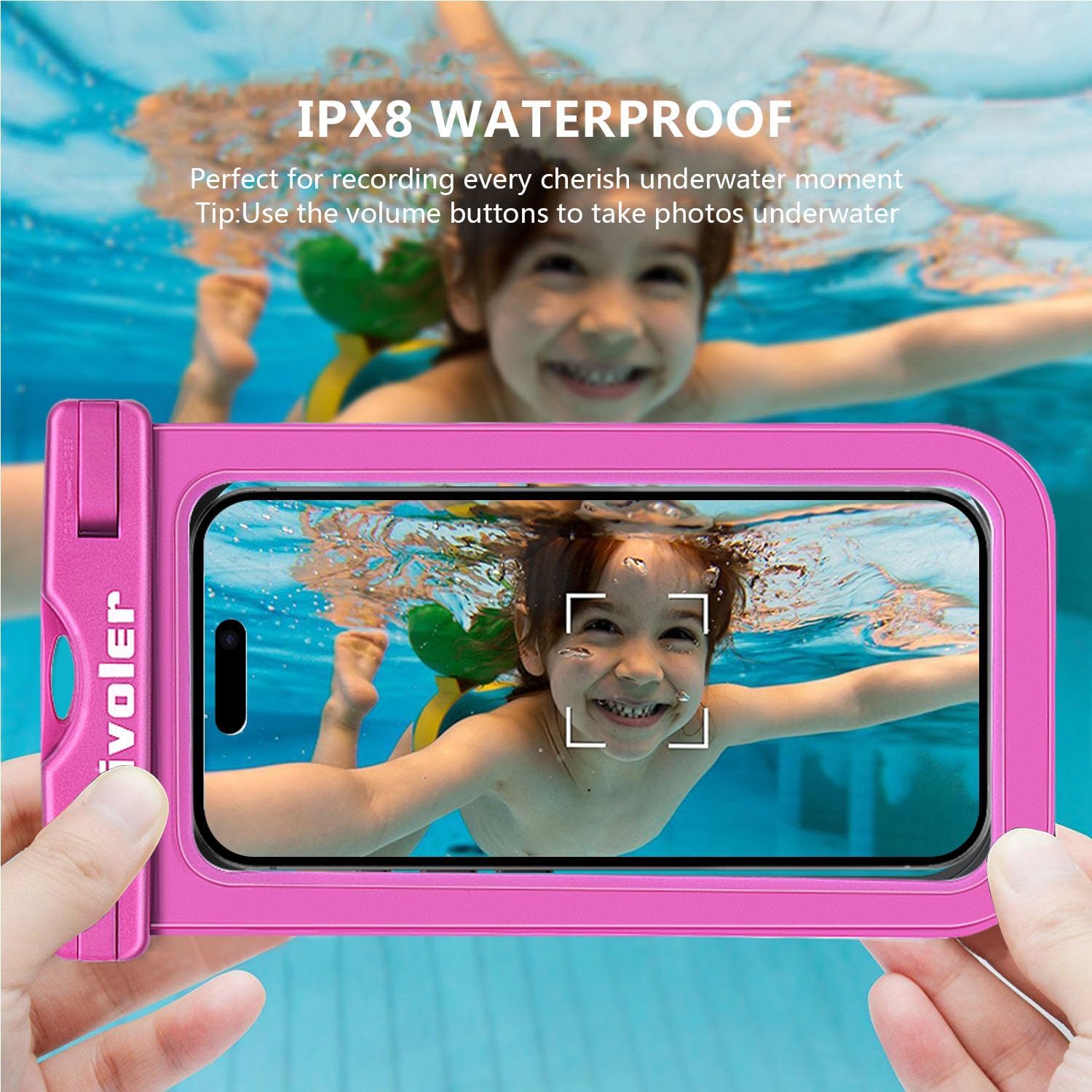 ivoler 2-Pack Waterproof Fanny Pack & Phone Pouch, Dry Bag for Passport, Phone & Wallet, Floating Waterproof Phone Case for Beach, Swimming, Kayaking, Boating, Cruise Essentials & Travel Pink
