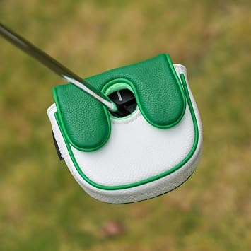 Craftsman Golf Bushwood Golf White and Green Putter Headcover Cover Protector for Blade and L.A.B. Golf DF3 Putters