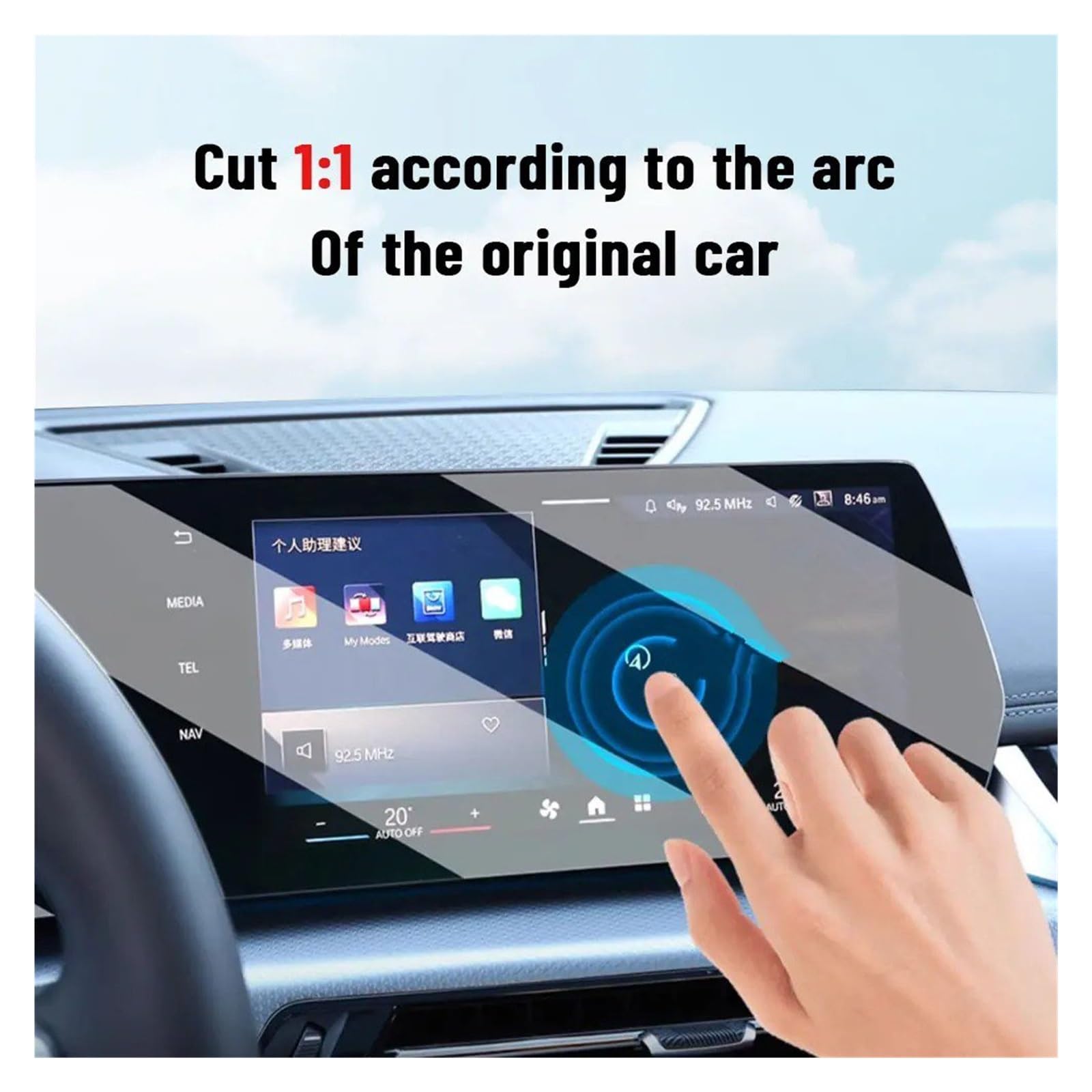 Navigation Schutzfolie Für TOYOTA Für LAND Für CRUISER 2022 2023 2024 Anti-scratch Auto Interior Center Konsole Media Dashboard Navigation TPU Schutz Film(LHD)