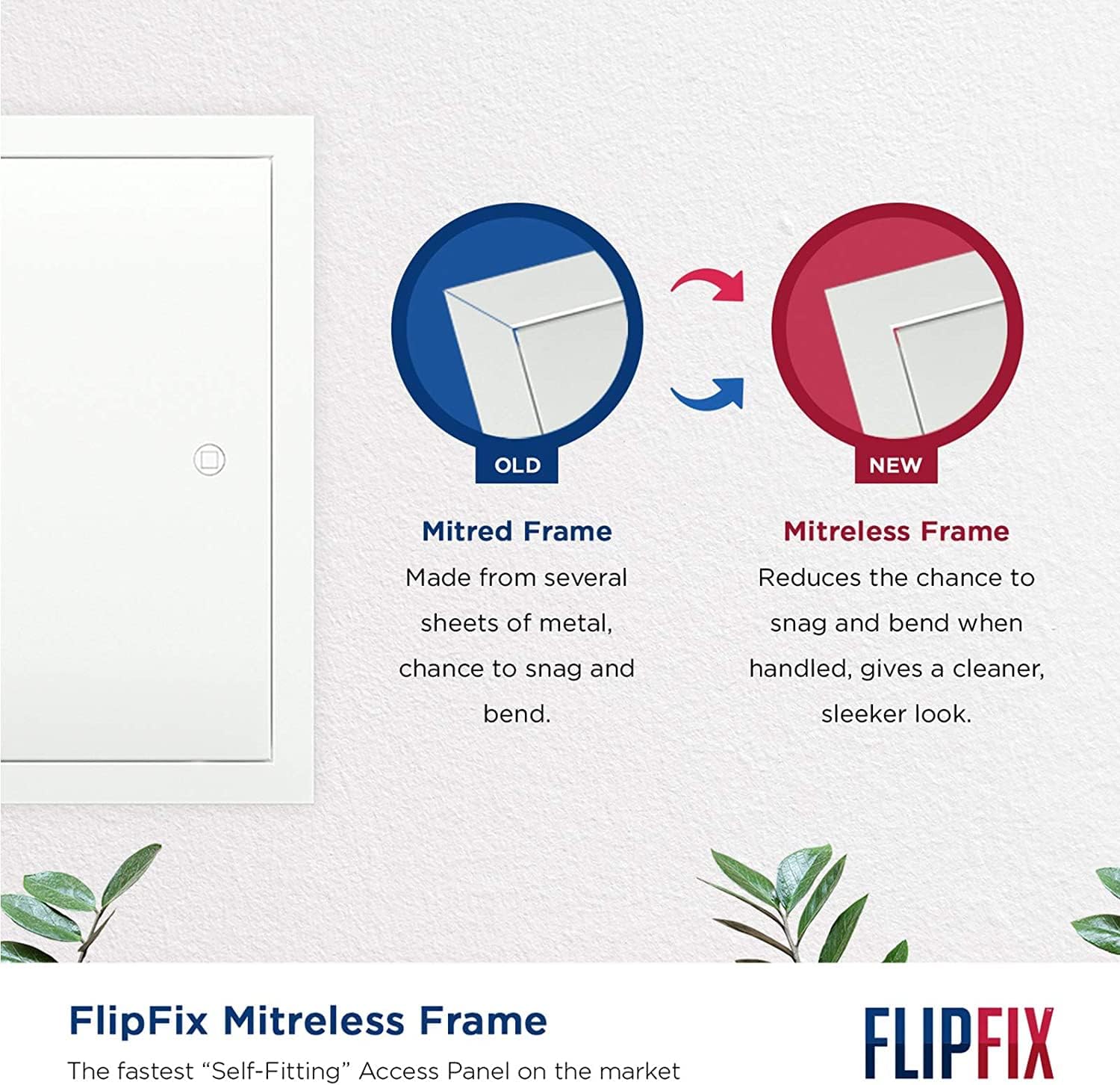 FlipFix Premium Metal Access Panel/Access Door for Drywall/Easy to Fit (6" x 6")