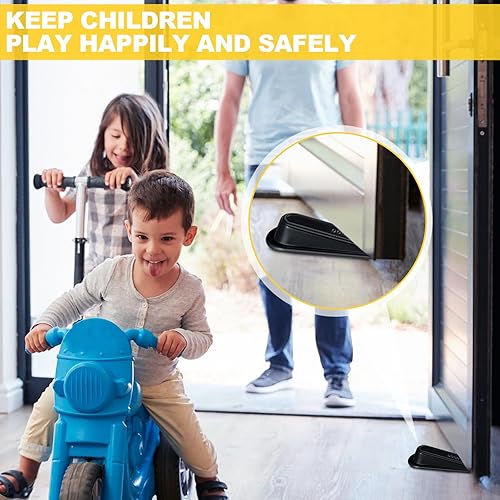 Miniatura 5 de Frienda 24 tapones de puerta resistentes para puerta con cuña de goma para la parte inferior de la puerta, azulejos, hormigón, piso de madera