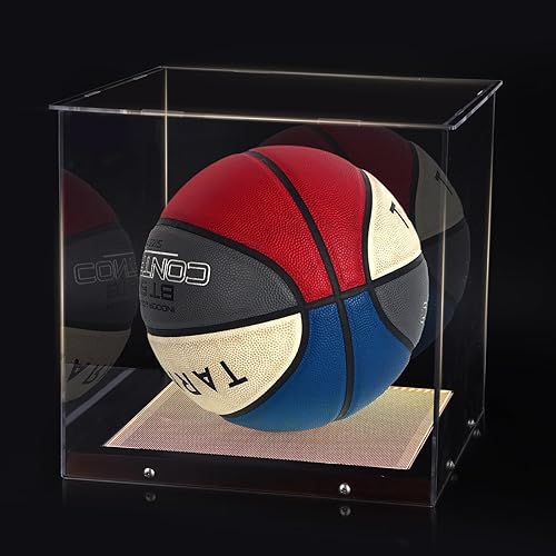 Miniatura 2 de LuxRound Mini Casco, Mini Casco, Mini Casco de Fútbol, Caja de exhibición de Acrílico para Mini Casco, Protección UV A Prueba de Polvo con Luz LED,