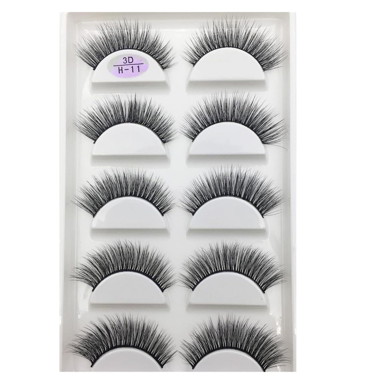 UAMOU 10 50 Boxes 5 Pairs 3D Mink False Eyelashes Hair Natural Cross Long Messy Makeup Fake Eye