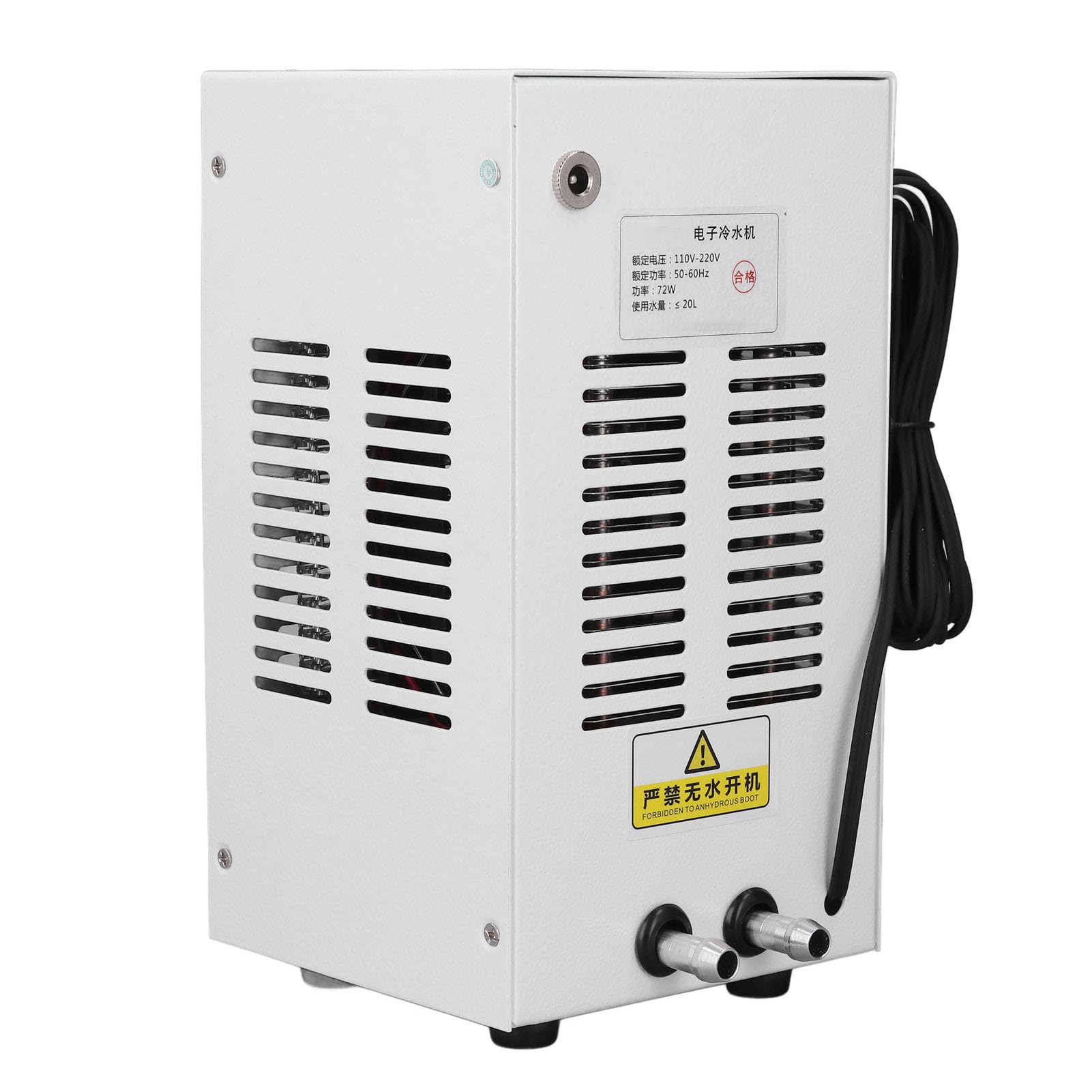 20 L Wassertank-Kühler, Heizung, 2-in-1-Funktion, Leiser Betrieb, Schnelle Kühlung, 72 W, Aquarium-Kühler aus Legiertem Stahl, mit Pumpenrohr für Hydrokultur-System, 10–40 °C