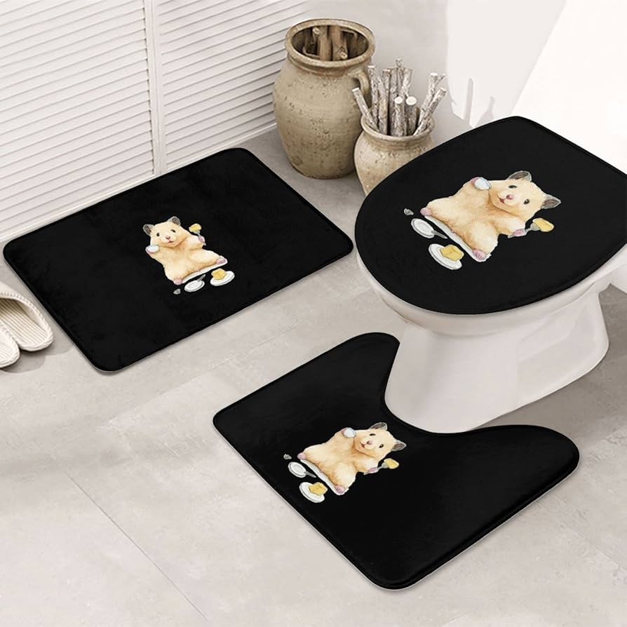 Amazon|トイレマット ハムスター助六の日常 足元マット セット 3点 Amazon|トイレマット ハムスター助六の日常 足元マット セット 3点