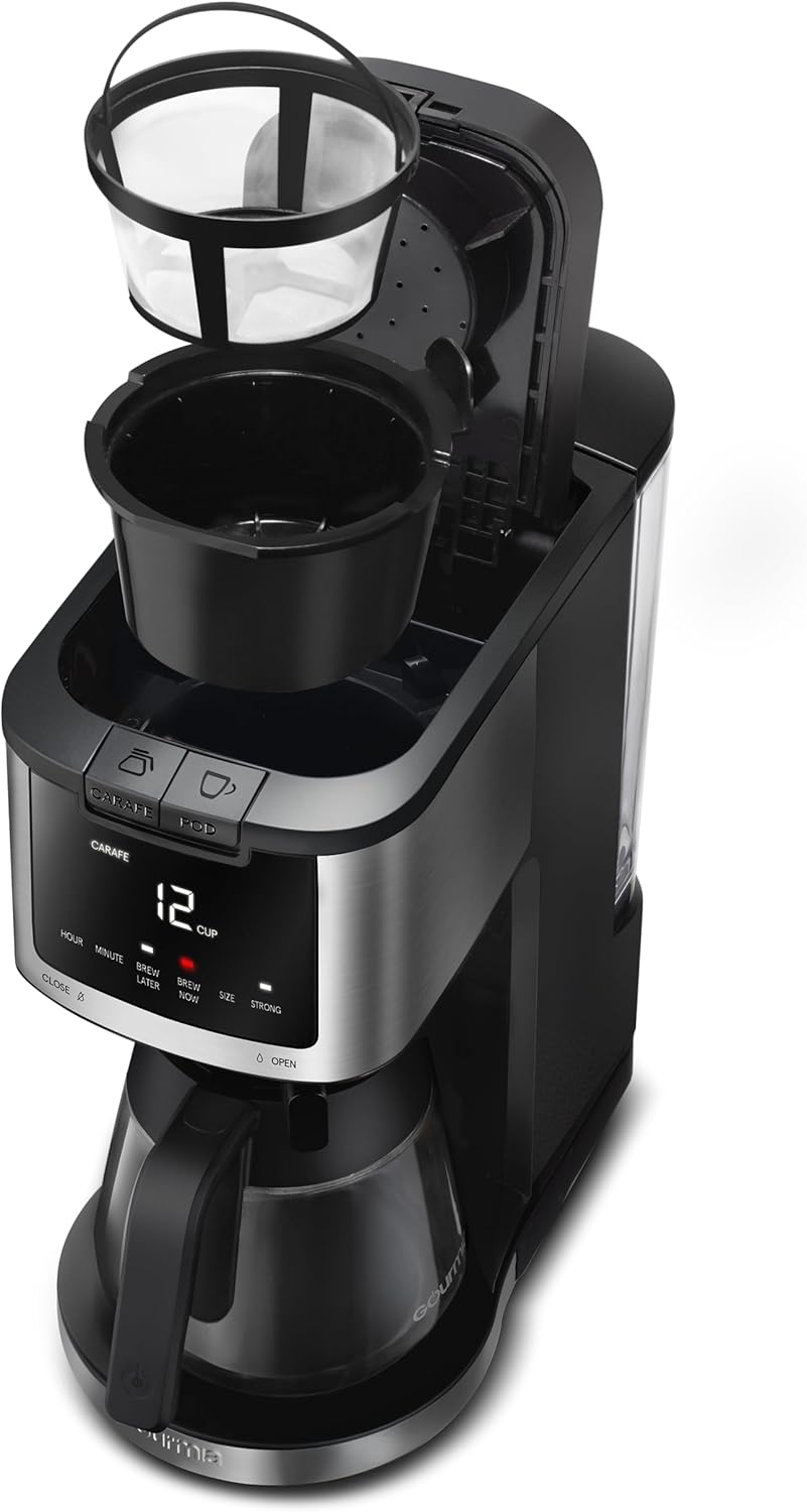 Gourmia 2-in-1 Single Serve Pod 12-Cup Coffee Italy Ubuy