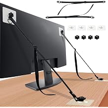2 Pcs TV Safety Straps Adjustable, No Drill Adhesive Furniture Strap Anti-Tip TV Strap Safety for Proofing, Earthquake Straps Furniture Anchors for Flat Screen Fix to Wall,Cabinet