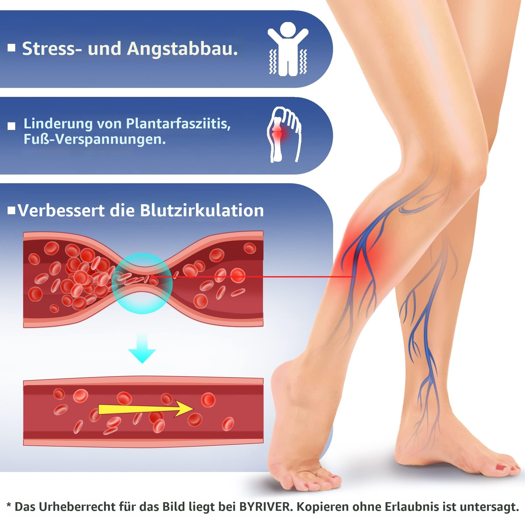 BYRIVER Fußmassage Schuhe Hausschuhe Fußmassagegerät und Fersensporn Massagegerät zur Linderung von Plantarfasziitis und Verbesserung der Durchblutung (02M)