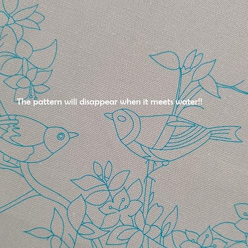 Miniatura 3 de Esffaci Kit de iniciación de bordado para adultos principiantes con patrón de flores de pájaros estampado de punto de cruz con tela de bordado, hilo