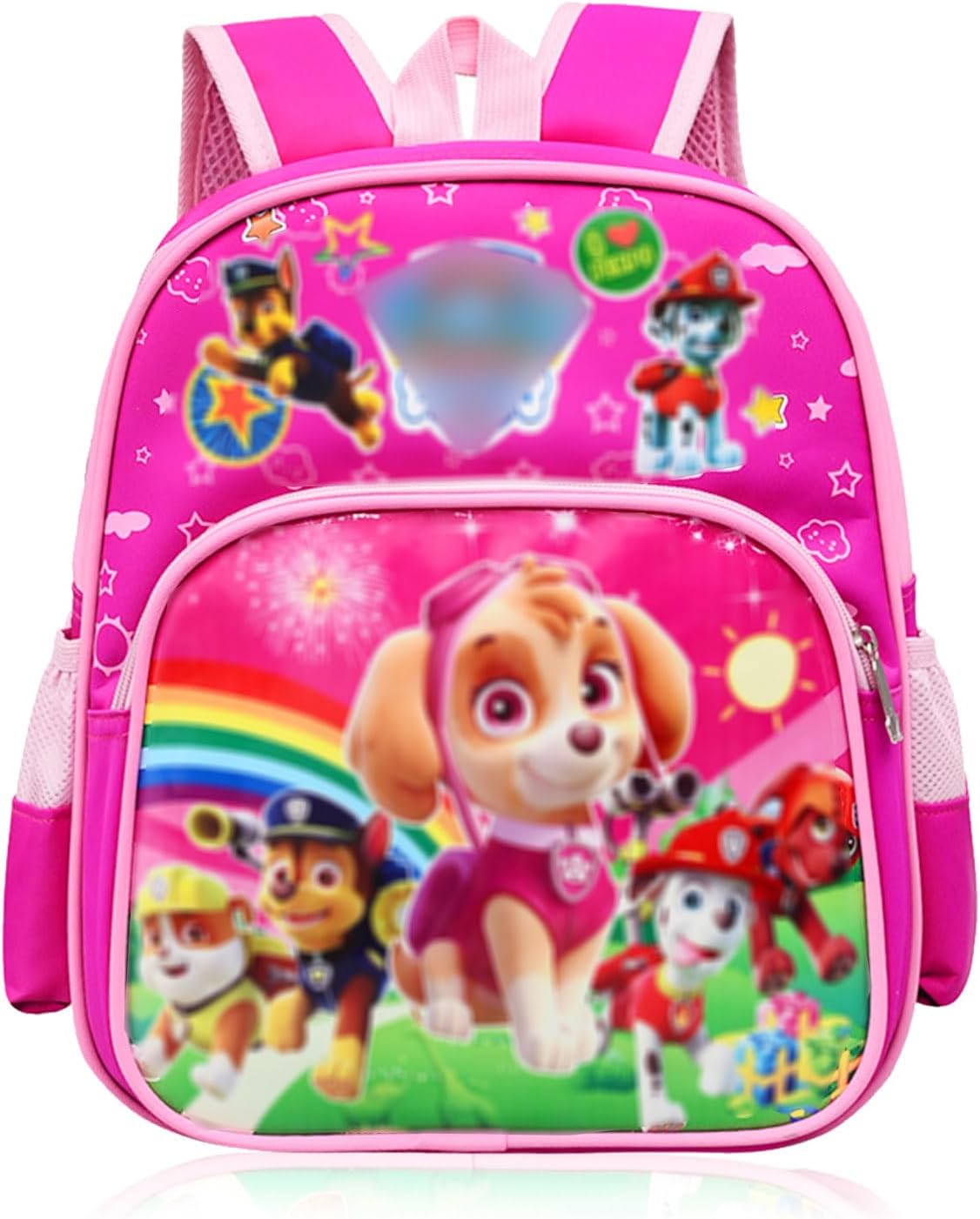 Runup Paw Patrol Nursery Backpack for Girls, Skye School Backpack for Kids 3-8 Years, Lightweight and Waterproof Pink Nursery Backpack for Boys Girls, pink