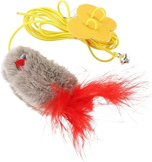 Ipetboom Cat Toys Small Kitten Toy Small Cat Plaything Compact Cat Teasing Toy Cat Mouse Plaything Interesting Cat Teasing Toy Funny Kitten Toy Cat Interactive Toy Hanging Metal Cat Teaser