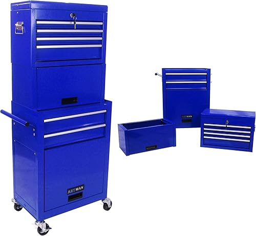 Miniatura 177 de Carro de herramientas de 4 cajones con ruedas, multifuncional, almacenamiento de herramientas, cajones, herramienta rodante, organizador