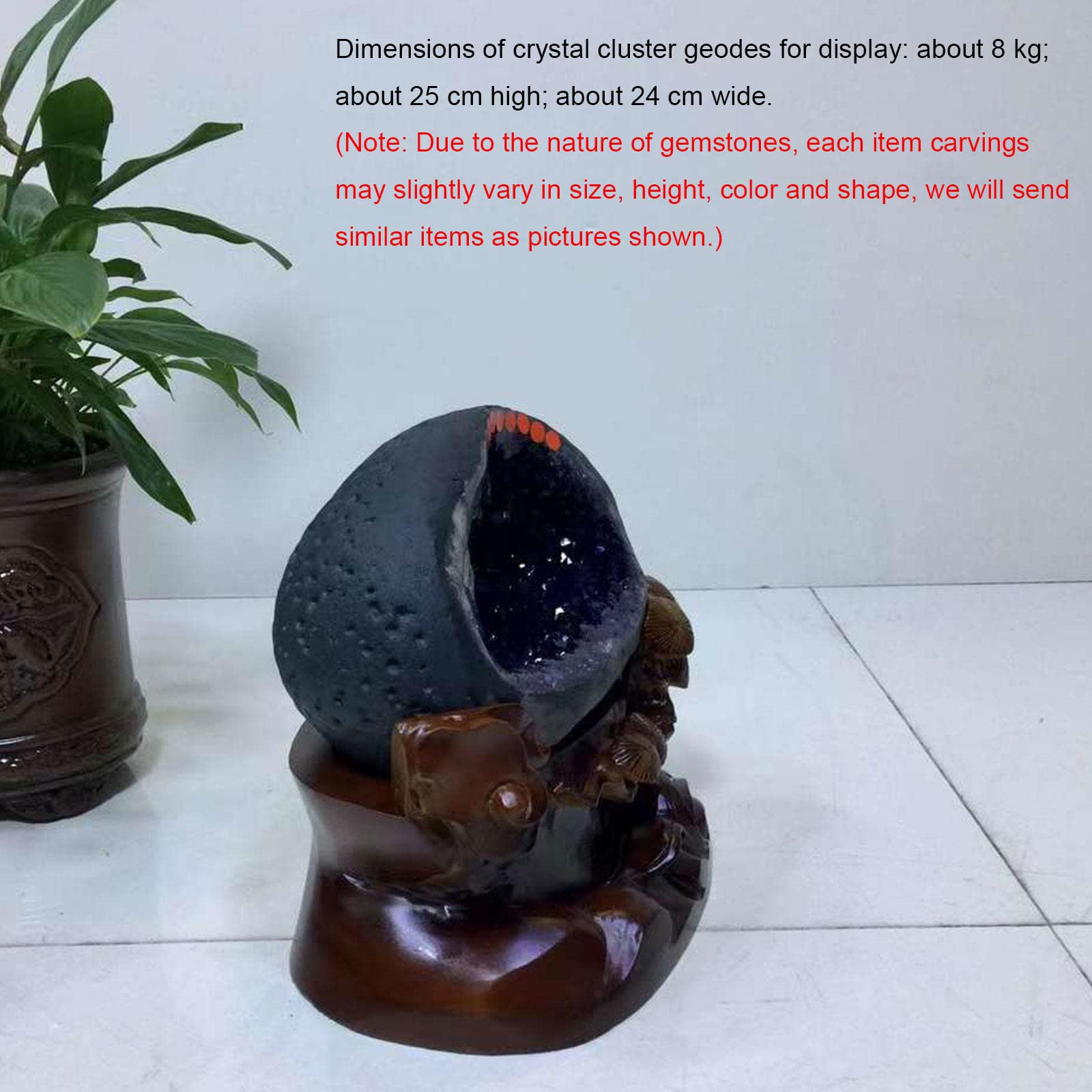 Geoda de Racimo de Cristal de Amatista en Bruto - Piedra de Amatista Natural de Alta Energía - Espécimen de Amatista de Racimo de Cuarzo de Cristal de Roca Curativo para Regalo,17.5 lbs