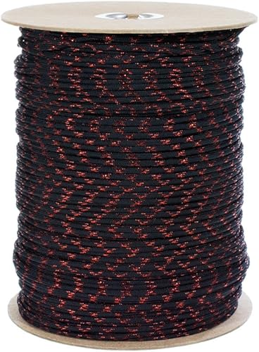 Miniatura 7 de Paracord Planet Cuerda de paracaídas metálica 550 con trazadores brillantes, longitudes de 10, 25, 50 y 100 pies, disponible en rojo, dorado, verde,