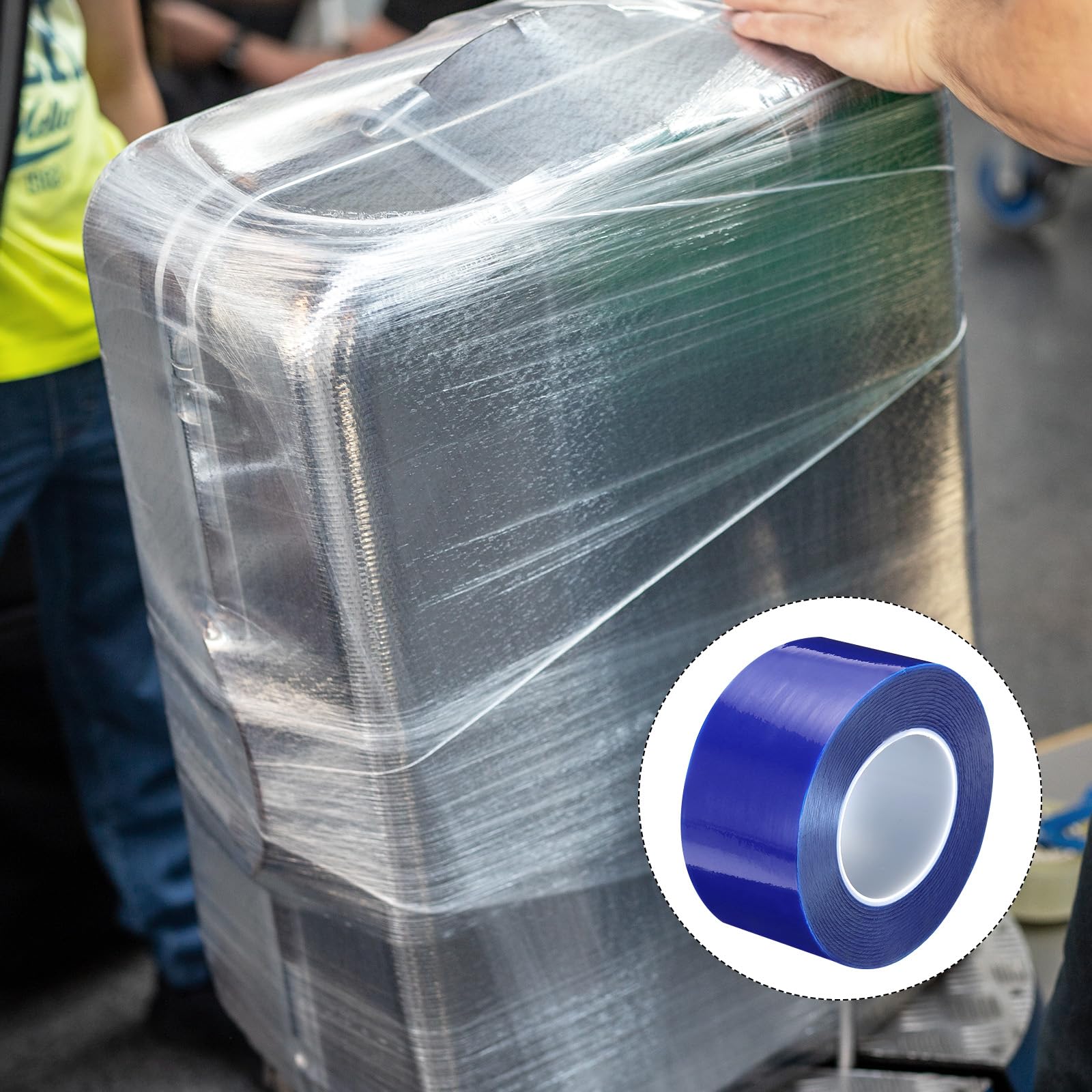 QUARKZMAN Cinta de Película Protectora Removible, 2.36 Pulgadas x 656 Pies Cinta de Película Protectora de Superficie contra Arañazos para Muebles, Electrodomésticos, Azul