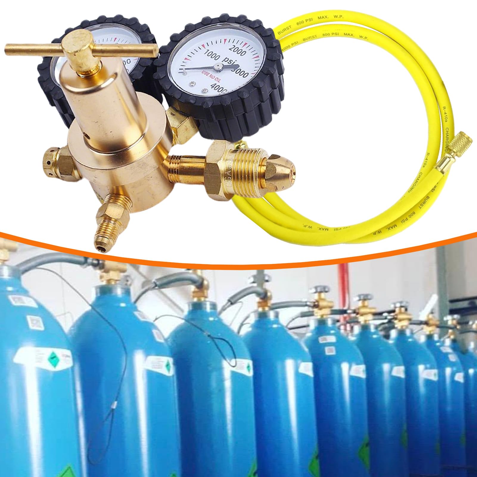 Regulador De Nitrógeno Para HVAC Preciso Alta Presión Antifugas | Regulador De Gas Nitrógeno Antifugas Para Aplicaciones En HVAC, Soldadura, Industria, Laboratorio, Taller, Y Para El Hogar