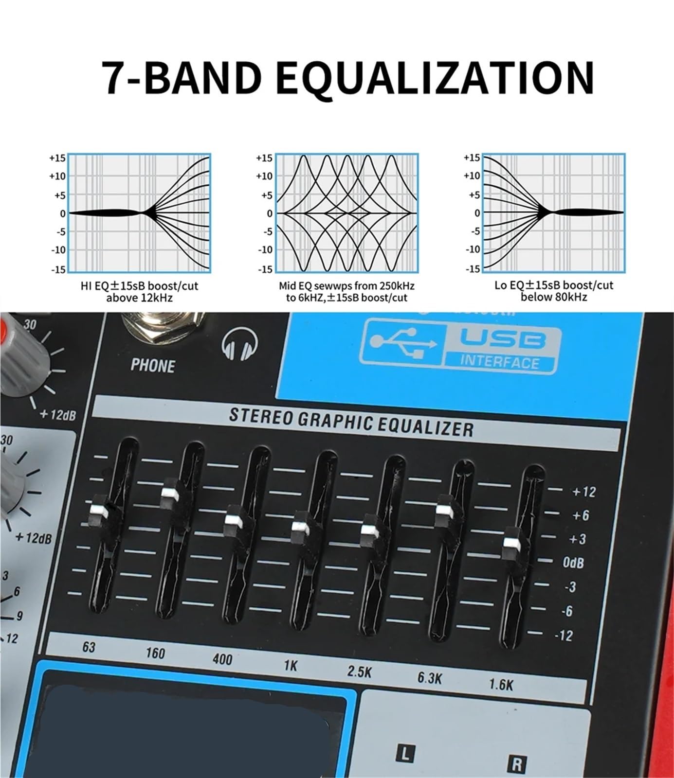 Mixer audio, Mixer Audio Professale Da 2 Pezzi, Controller DJ A 4 Canali, Interfcia Bluetooth For Performance Sul Palco, Studio Di Registraze,PC, studio di registrazione e giochi
