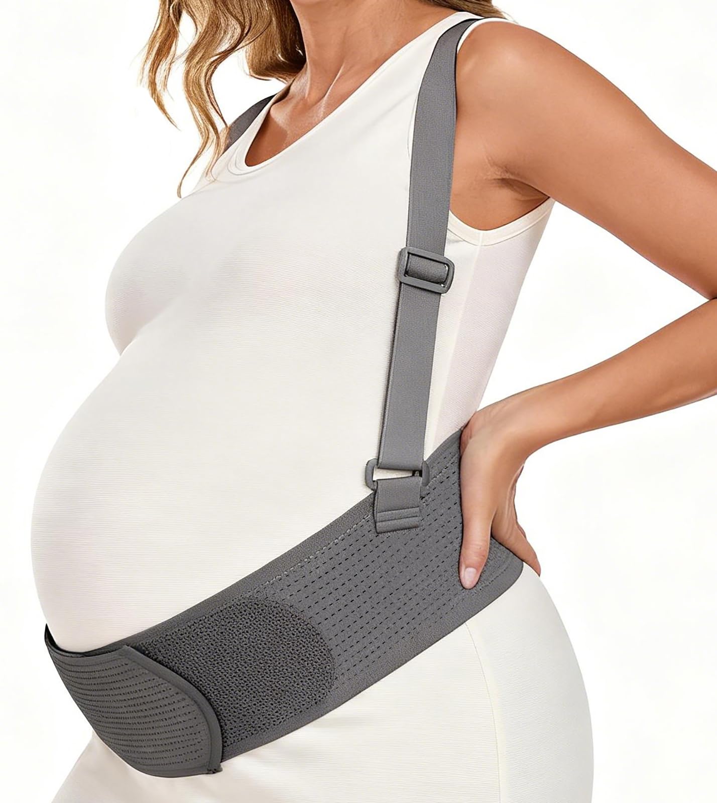 Pregnancy Belly Bands for Pregnant Women, Maternity Pregnancy Support Belt Maternity Band with Adjustable Straps (Gray,  — fashion deal