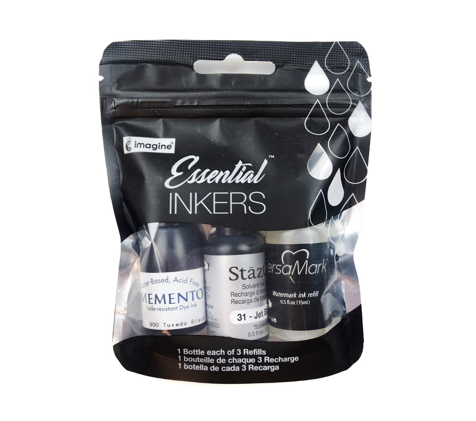 Tsukineko 3-Pack The Essential Inker Set Black